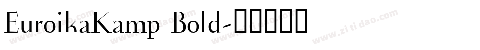 EuroikaKamp Bold字体转换